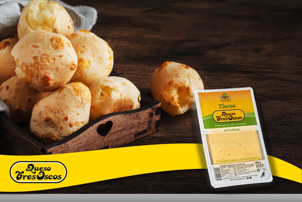 panecillos con revuelto y queso tres oscos