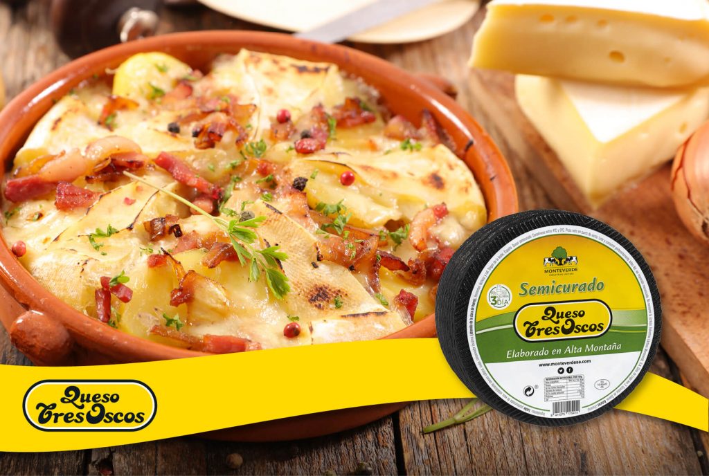 patatas cocidas con bacon y queso tres oscos