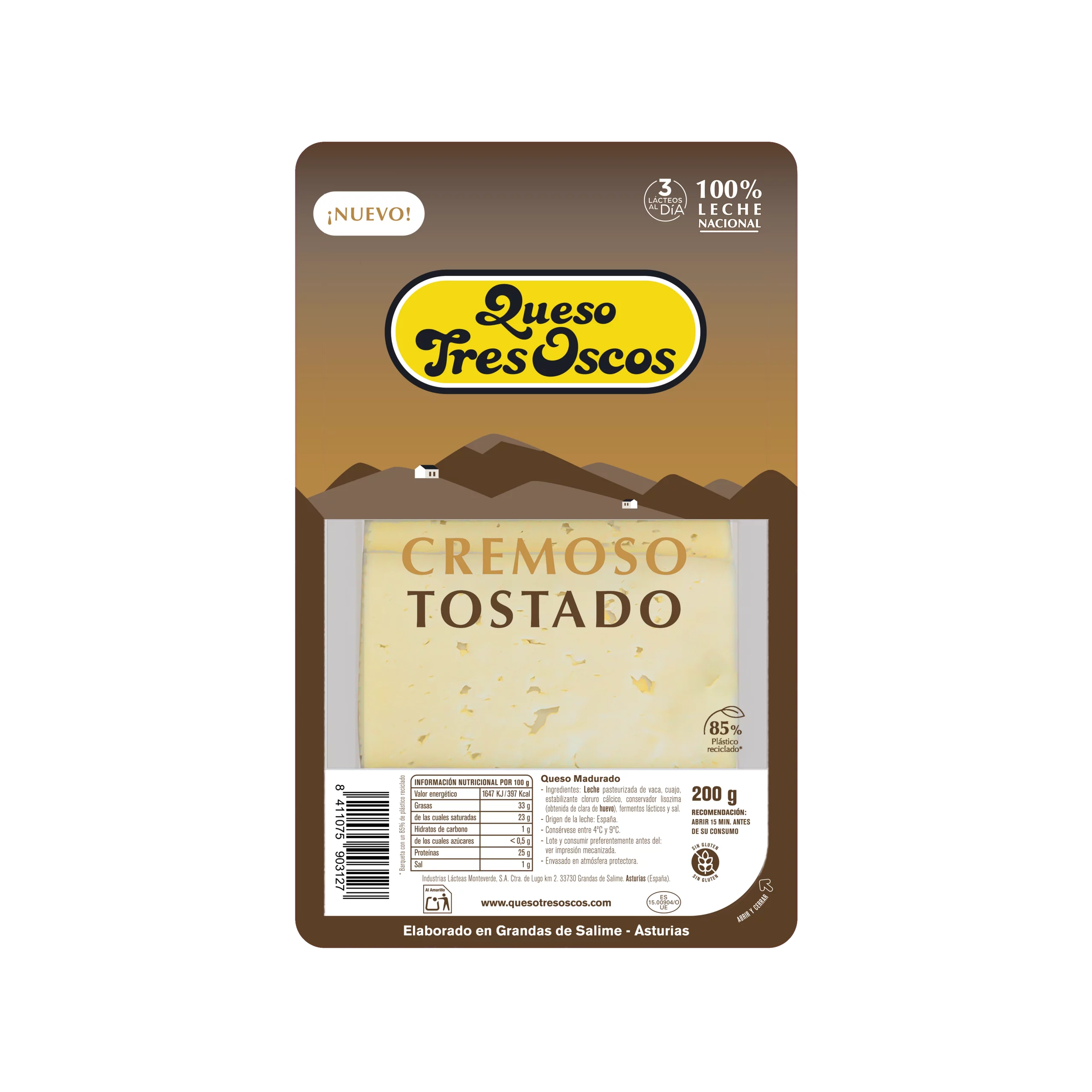 Queso Oscos Tostado Lonchas 200G